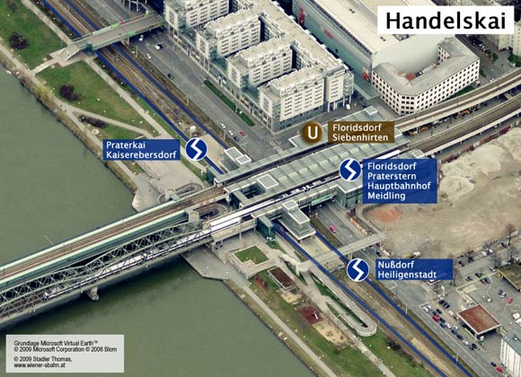 Übersichtsplan Bahnhof Handelskai