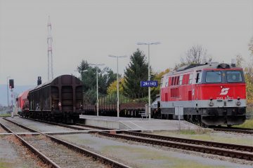 ÖBB 2143 und ein ÖBB 2016 im Bahnhof Bad Fischau-Brunn