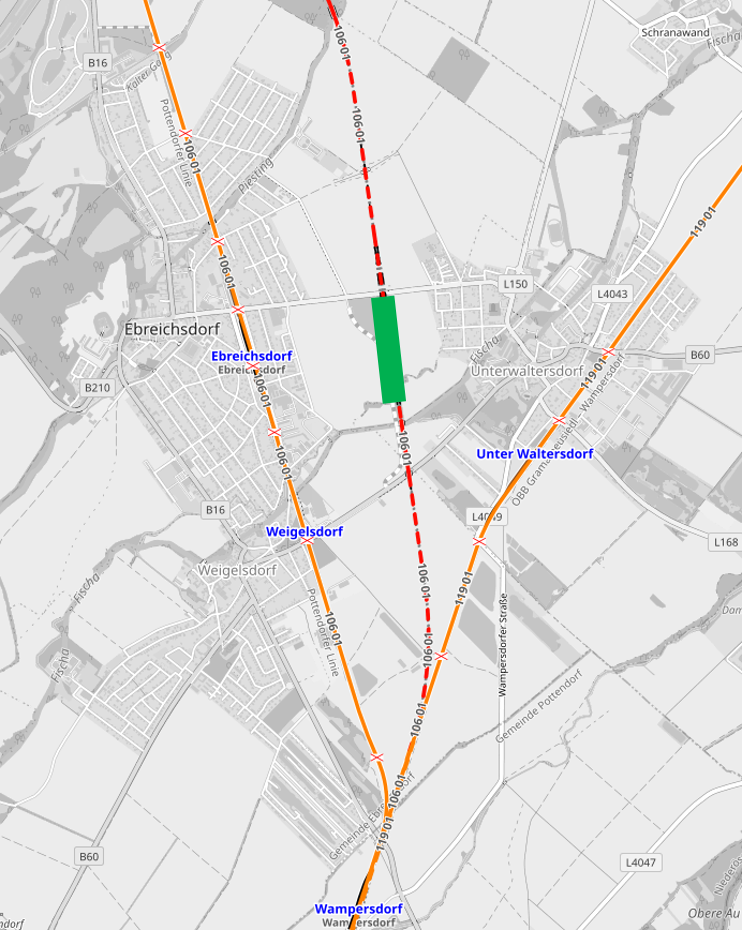 Umgebungsplan vom Großraum Ebreichsdorf