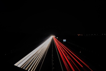 Lichtzieher auf der Autobahn A3 bei Großhöflein